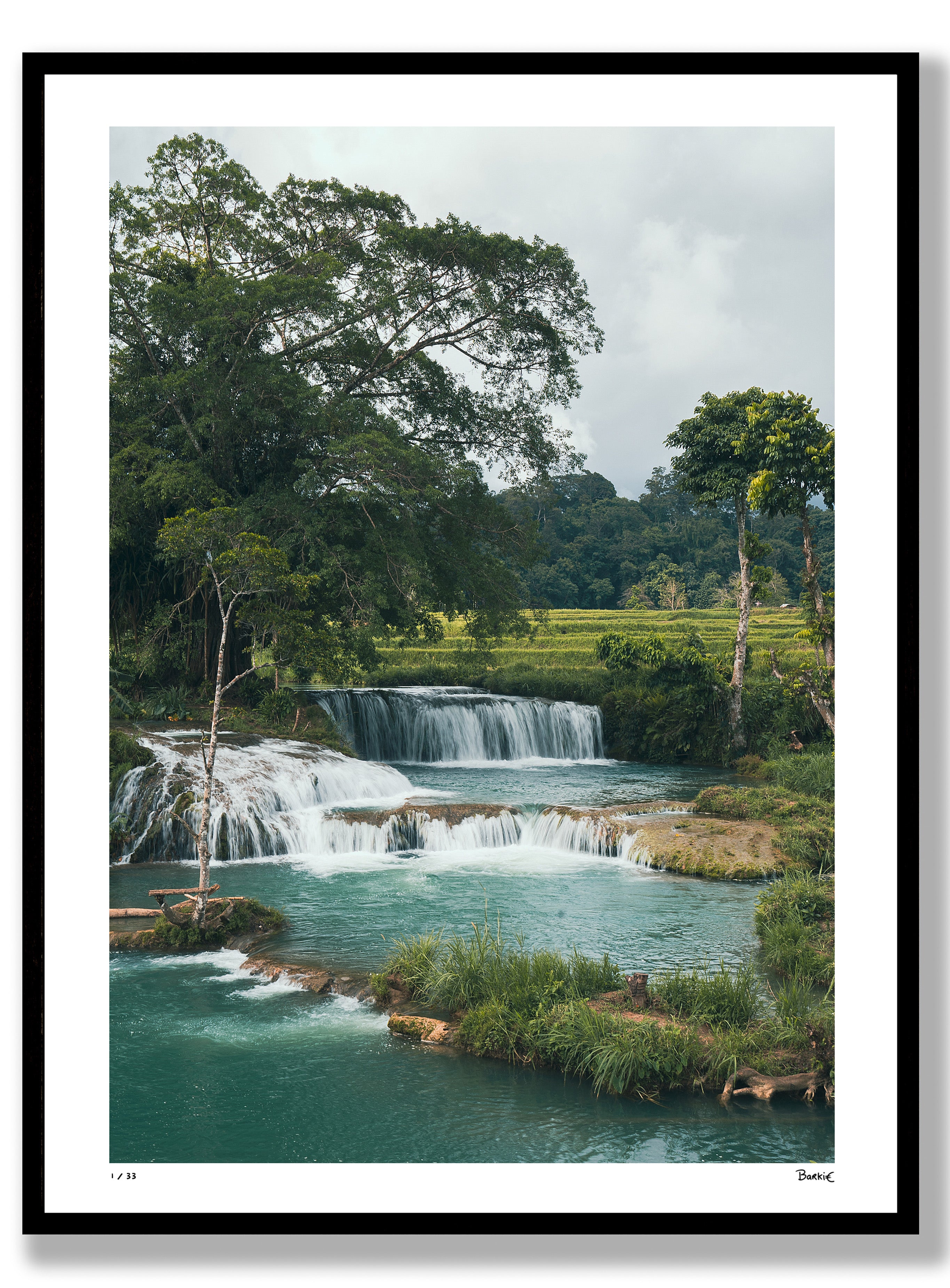 Waterfall in Ricefield